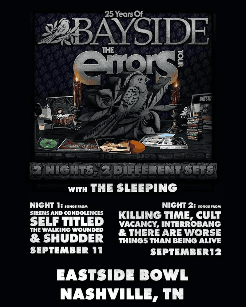 Bayside // Sirens And Condolences // Self-Titled // The Walking Wounded // Shudder